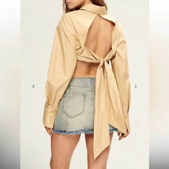 SER.O.YA Keenan denim mini skirt NWT size 26 - Picture 4 of 6